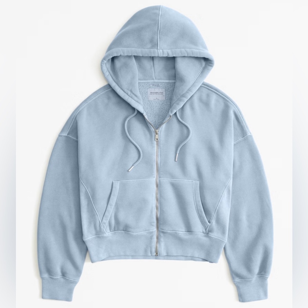 Abercrombie & Fitch Ribbed Essential Sunday Hooded Full-Zip